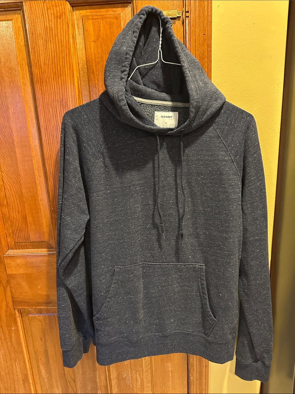 Old Navy Men's Dark Navy Charcoal Heather Pullover Hoodie